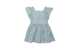 Girls vintage inspired dress in orange grove