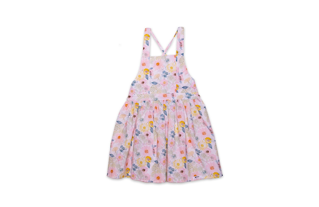 Girls it back dress in floral print