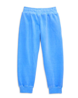 Blue garment dyed joggers