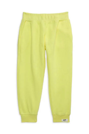 Yellow garment dyed joggers