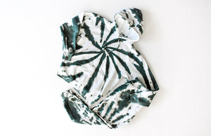 Tie dye loungewear set in green: tie dye hoodie and joggers